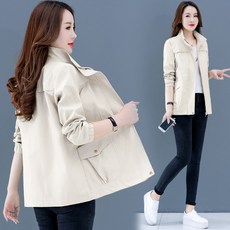 봄가을 타입 트렌치코트 작은 키 허리보정 슬림핏
