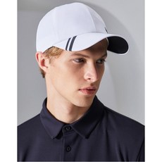 닥스 골프 남성 20FW 화이트 라인배색 캡모자 DGHE0F601OW, OFF WHITE