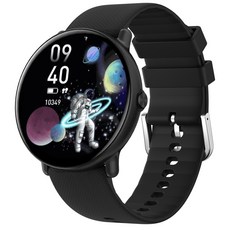 웨어러블 통화 수발신 스마트워치 Y6 풀 AMOLED 커플시계, 블랙, 블루투스