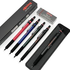 로트링 500 고급 샤프 1mm 1mm(가죽케이스+지우개 포함), 1mm(블랙)