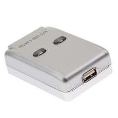 Zeyuan USB2.0 공유 스위치 셀렉터1in2 out스위처 어댑터 PC, 은