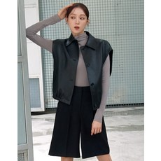 더엣지 23FW 이태리 램스킨 베스트