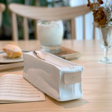 프리템포 LOAFER PENCIL CASE 패브릭 심플 대학생 필통 파우치형, 1개, 아이보리