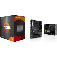 AMD 라이젠 75700G 8코어 16스레드 잠금 해제 데스크톱 프로세서 ASUS AM4 TUF 게이밍 X570Plus 와이파이 젠 3 5000 3세대 ATX 마더보드, Processor + AM4 TUF X570-Plus - 라이젠75700