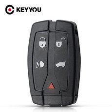 KEYYOU 교체용 키 블랭크 랜드로버 프리랜더 2 5 버튼 원격 스마트 FOB 케이스 쉘 언컷 블레이드 자동차, 1개