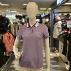 루이까스텔 여성 골프 닥스훈트 와펜 2도배색 쿨소재 반팔 카라 티셔츠 3LRTS430 바이올랫 루이 777