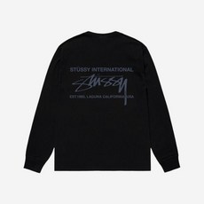 스투시 스무스 인터내셔널 롱슬리브 1111 검정 인터네셔널 LS, XL