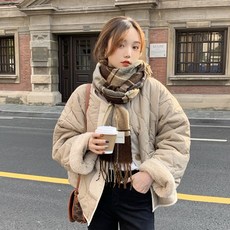 별이몰 여성 누빔 양면 뽀글이 패딩 자켓 F90