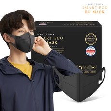 스마트에코 이유 성인용 블랙 50매 새부리형 국내생산 마스크, 50매입, 1개