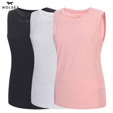 [울시골프] (여성)미니큐빅포인트민소매티셔츠_W92LTL950