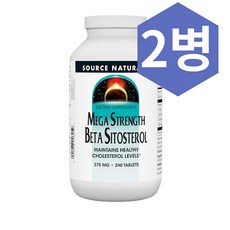 소스내츄럴스 메가 스트렝스 베타 시토스테롤 375mg 타블렛, 2개, 240정