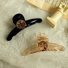 디카운티 올림머리 왕 헤어 집게핀 긴머리 반머리 투명 사각 스퀘어 큰 집게삔 집개핀 머리핀 헤어핀