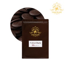 파베글라스 다크 커버춰 리얼 초콜릿 58% Velvet Dark Couverture Real Chocolate, 1개, 1kg