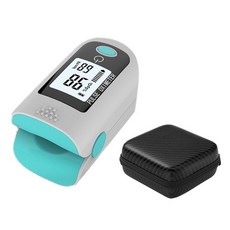 손가락 산소 농도계 가정용 맥박 산소 농도계 혈액 산소 포화도 측정기 손가락 끝 SPO2 PR 모니터 디지털 O, 02 Blue With Box_02 체코