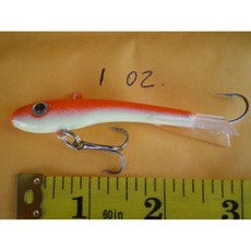  에기 루어 키우라 삼봉 낚시 태클 7PCS입니다. 미나우 지깅캐스팅 미끼ICE 1 OZ. 오렌지화이트 