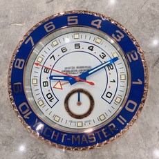 롤렉스벽시계 집들이 선물 명품 인테리어 벽걸이 시계, 와이로즈블루 14인치