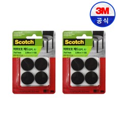 3M 스카치 마루보호 패드 원형 소형 12입, 2개