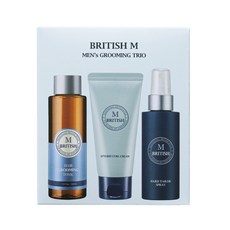 브리티시엠 맨즈 그루밍 트리오 [토닉100ml+컬크림50ml+스프레이80ml], 1세트