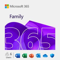 마이크로소프트 365 패밀리 오피스 M365 Family PKC 1년 구독, MS 365 Family PKC