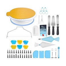 및 적격 주문에 대한 반품. 구매 WisFox 103 PCS 케이크 장식 용품 전문 컵케익 장식 키트 베, One Color_One Size