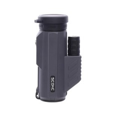 SCOKC Waterproof Monocular Telescope | Lightweight with Travel Bag Compact 10X Magnification Wide Fi, dark grey, 12x32