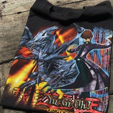 유희왕 궁극의 푸른 눈의 백룡 반소매 반팔 티셔츠 라운드넥 캐쥬얼 남녀공용 여름 굿즈