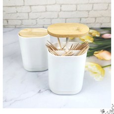 보관함 인테리어 화장대 면봉 이쑤시개 케이스 수납함 정리함 화장품 액세서리 거울 서랍 정, 1개, 1개입