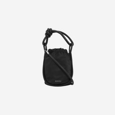 [정품]가니 스몰 노트 버킷백 블랙 Ganni 가니 Small Knot Bucket Bag Black 499099