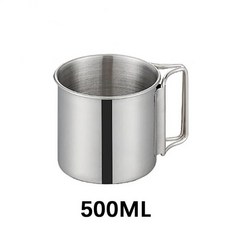 250/350/500ml 물병 캠핑 여행 스테인레스 스틸 컵 Carabiner 후크 핸들 피크닉 물 머그잔 야외 여행 하이킹 컵, 500ML, 1개