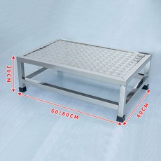 안전작업발판 발판 작업발판 디딤대 미끄럼방지 말비계 철제 창고 보조발판, 실버