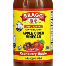 Bragg 브레그 애사비 사과 식초 크랜베리 사과 473ml