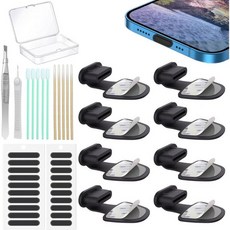 Jstincal 분진커버 커버 홀쏘 집진기 8PCS USB 타입 C 먼지 방지 플러그 포트 분실 충전 삼성 스피커 메시 포함 iPhone 15 Plus Pro Max용 보호구