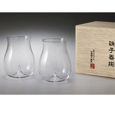 일본 우스하리 다이긴죠 글라스 유리컵 사케잔 와인잔 맥주잔 2개입 전용상자 세트 250ml, 2개