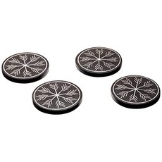 NMT 882771 알파인 조각 4 피스 나무 코스터 세트 [Coasters] - P0127079Y4KBK19, Coasters