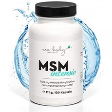 new body® MSM 캡슐-최적의 일일 복용량을위한 2400mg. 고용량 유기 유황-120 캡슐 독일 산-OPC Omega 369 또는