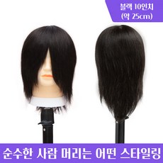 ANYOU연습용 통가발 미용가발JF007, 25CM, 블랙