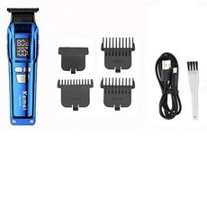 Kemei 2795 전문 무선 헤어 트리머 전기 충전식 이발기 갭 제로 마감 인용 기계, 2.blue no box