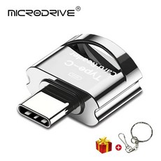 OTG C 타입 SD TF 카드 리더 마이크로 USB 플래시 드라이브 어댑터 고속 전송 다기능 허브 6 in 1 2.0, 04 TYPE-C Silver, 1개