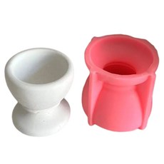 양초 홀더 금형 3D 캔들 컵 실리콘 몰드 사랑스러운 석고 촛대 곰팡이 줄무늬 곰팡이 보석 제조 도구, 스타일 1