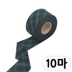 [모핸] 4cm 바이어스 테이프, 블랙와치-그린, 1개 블랙와치-그린, 1개
