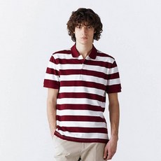 지오다노_뉴코아평촌점_ 선명한 컬러감이 돋보이는 스트라이프 패턴 카라 반팔티 _01234503