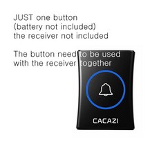 스마트 도어벨 도어락 초인종 비디오락 CACAZI 무선 방수 초인종 홈 300M 원격 배터리 통화 벨소리 1 2 버튼 1 2 3 수신기 EU 영국 플러그, 중국, 유일한 버튼, 미국 플러그