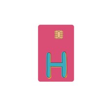 벅쉬 이니셜 커플 우정 아이템 컬러 카드 스티커 2장, 1.A, 일반형