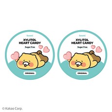 춘식이 자일리톨 하트 사탕 오리지널 무설탕 핀란드 수오미 캔디 아기 유아 양치, 40g, 4개