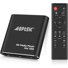 HDMI 미디어 플레이어 Black Mini 1080p FullHD Ultra Digital Media Player MKVRM HDD USB 드라이브 및 SD 카드용, AGPTEK Black 129186 - 풀hd미디어플레이어장비