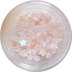 네일쎈 네일스톤파츠 아크릴스톤 꽃 3mm, 1개, 펄 라이트 로즈 AB
