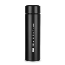 클리나 보온보냉 스마트 온도표시 텀블러, 블랙, 500ml, 1개