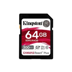SSD Kingston Canvas React Plus SD Card 32GB 64GB 128GB 256GB 메모리 카 최대 300 메가바이트/초 읽기 V90 UHS-II Flas, [02] 64GB, 02 64GB, 02 64GB