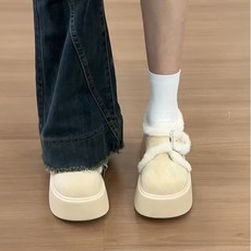 DAPHNE/DAPHNE 플러스 벨벳 스폰지 케이크 두꺼운 밑창 BIRKENSTOCK 면