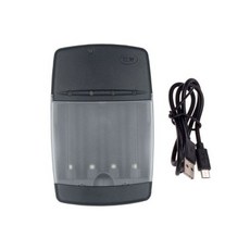 USB EU 미국 AC 플러그 및 1.5V LR03 AA LR6 AAA LR61 AAAA 알카라인 충전식 배터리 스마트 충전기 지능형 LED 표시기 포함, CN _USB Cable 4, USB Cable, 1개